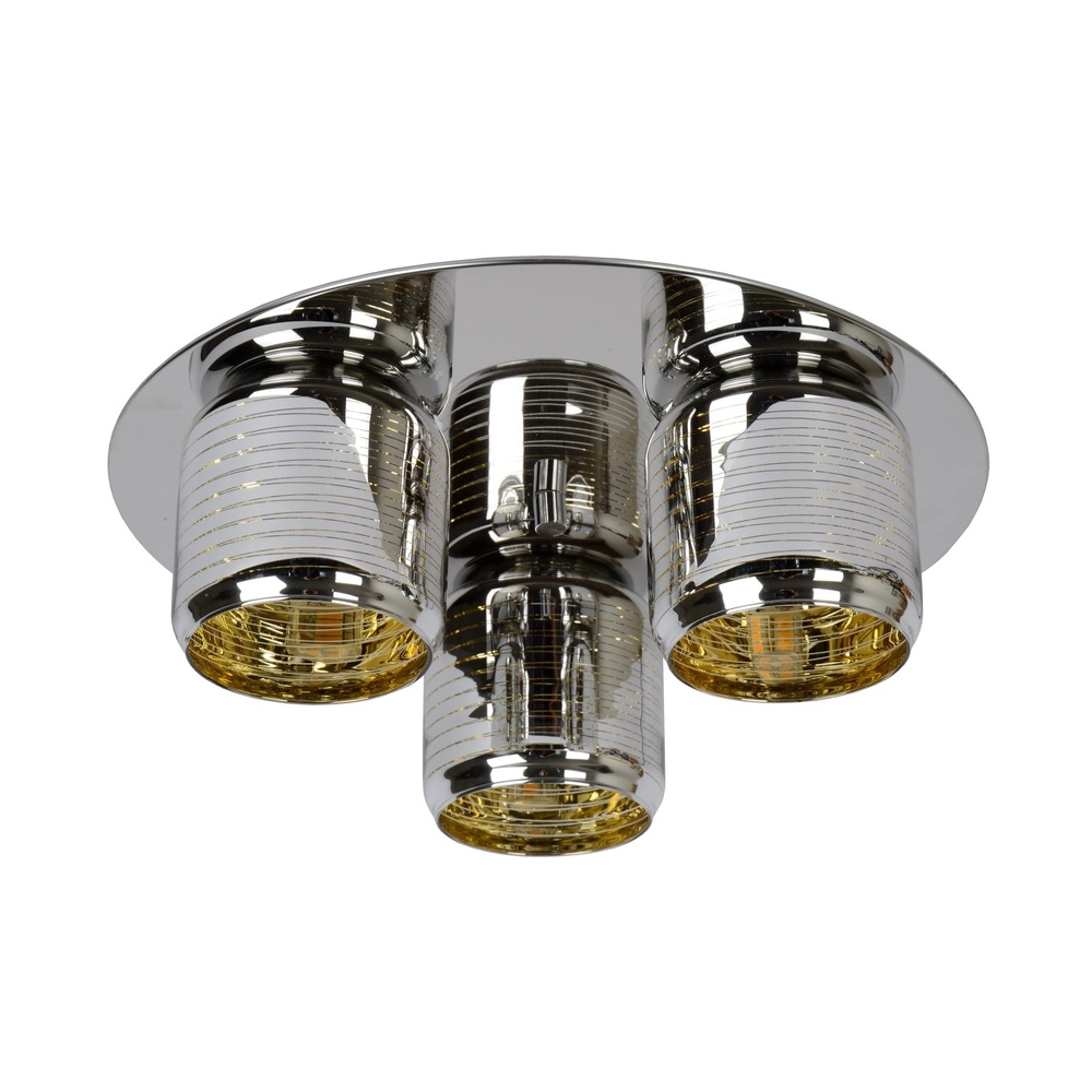 Plafondlamp Eryn chroom 3-lichts