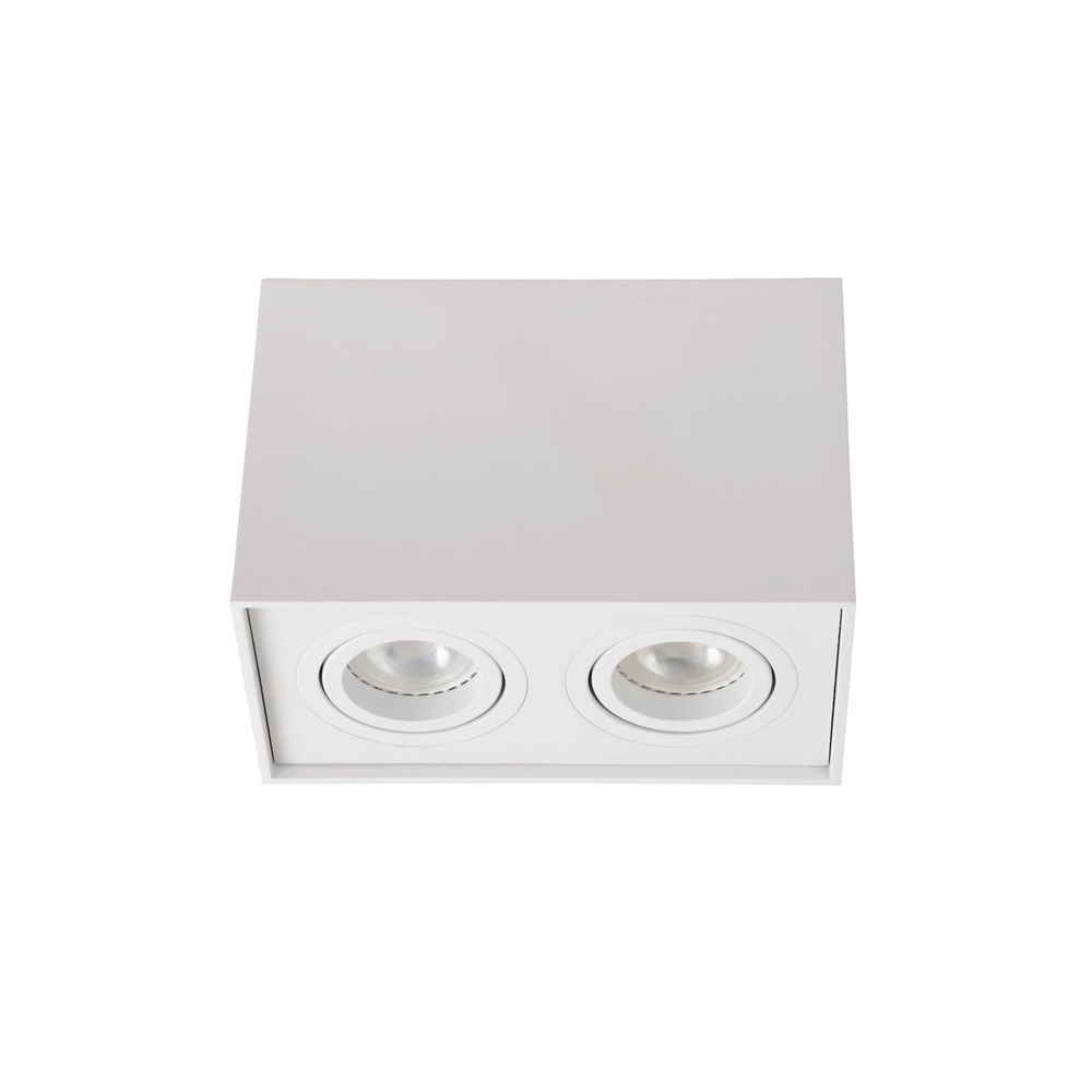 Opbouw plafondspot Tube rechthoek wit