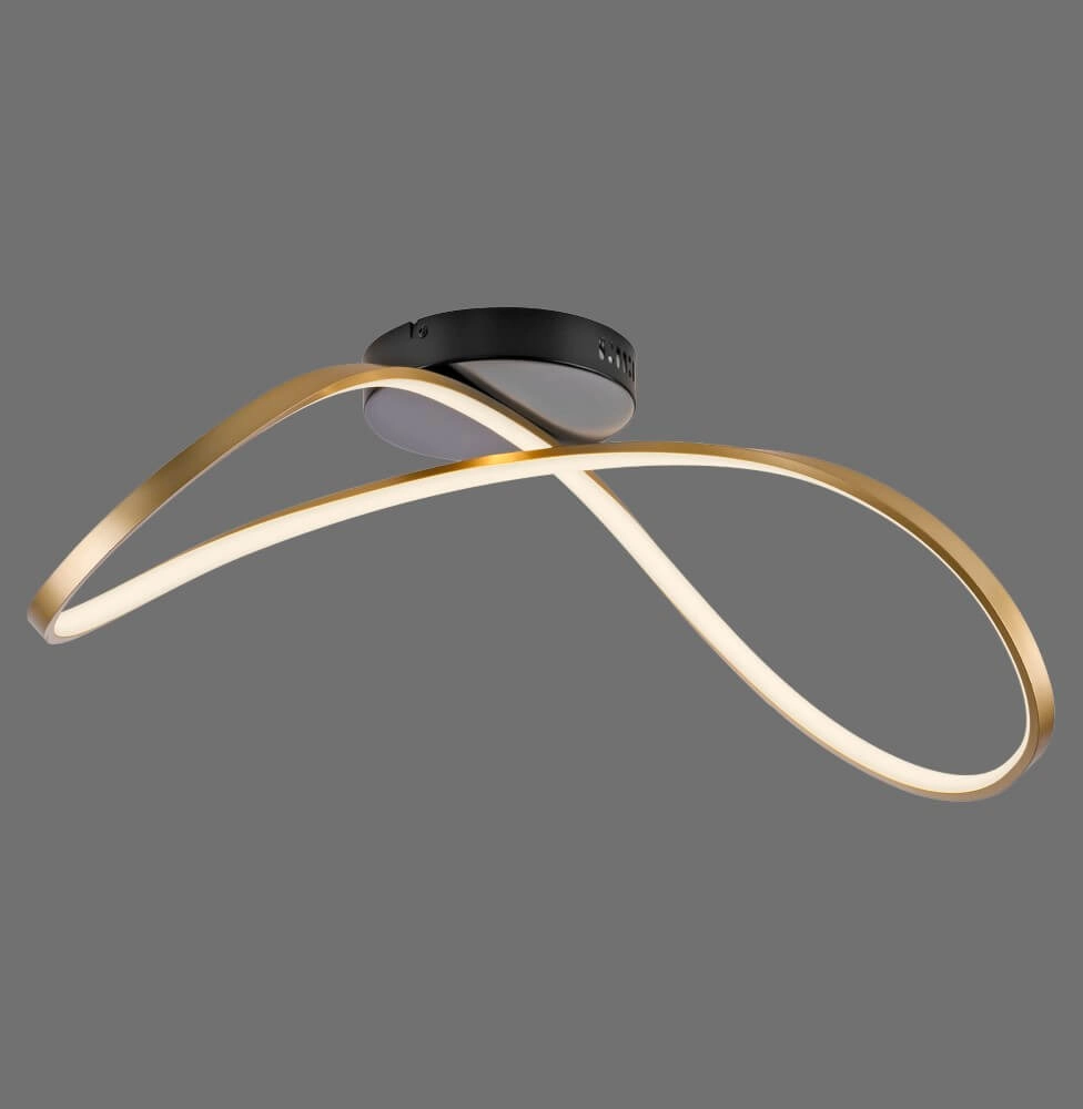 Design plafondlamp Okta messing/zwart Just Light 4043689001940