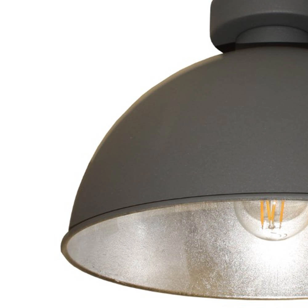 Landelijke plafondlamp Curve Ø 31cm grijs met zilver Artdelight 8719831735150