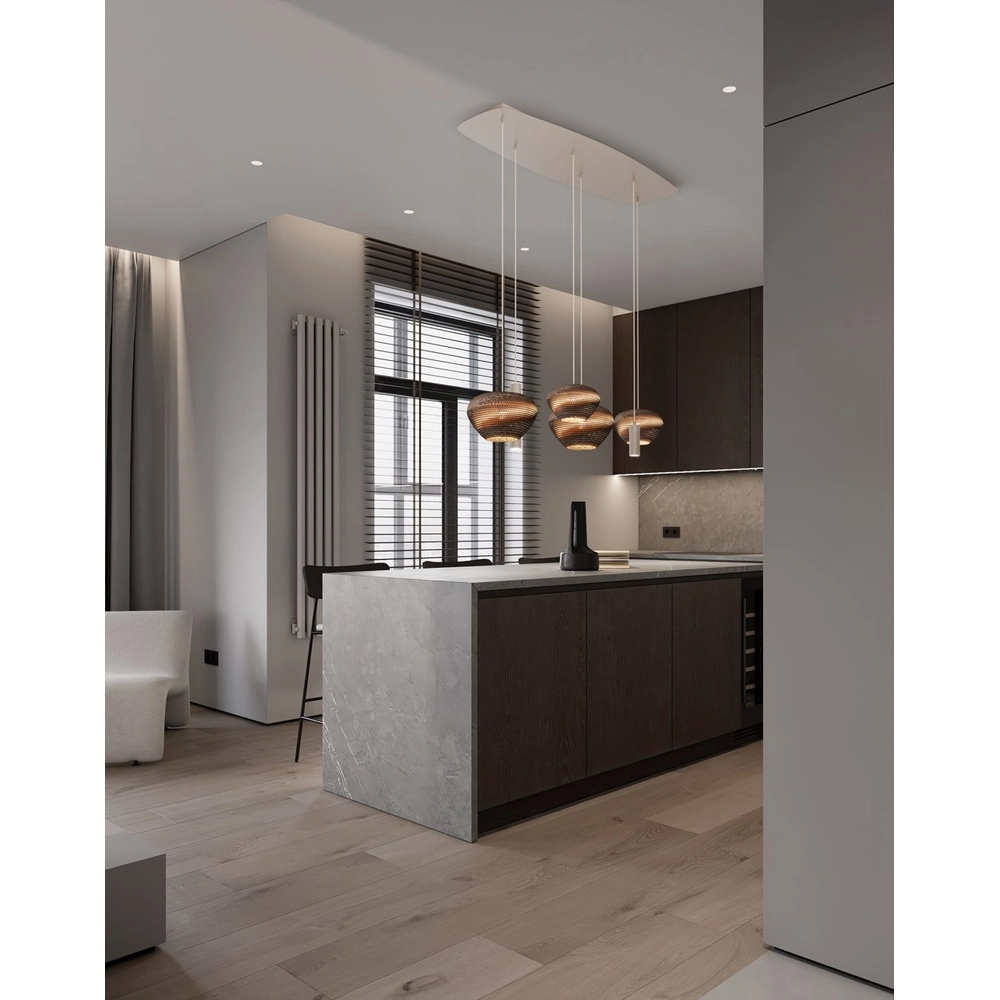 Danish oval hanglamp Cartone zand met Think Paper kappen Masterlight 8718121399706