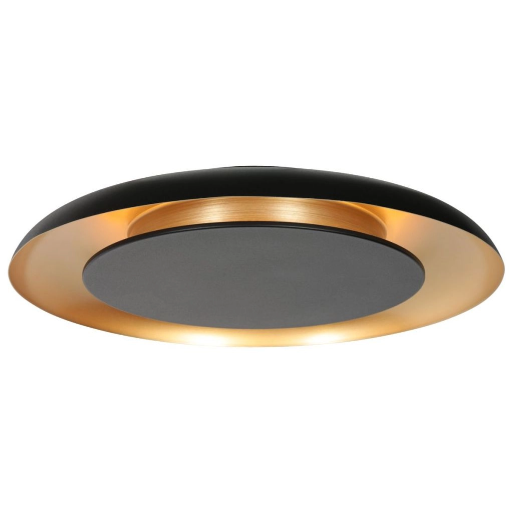 Moderne plafondlamp Golden Veil zwart met goud Steinhauer 8712746186772
