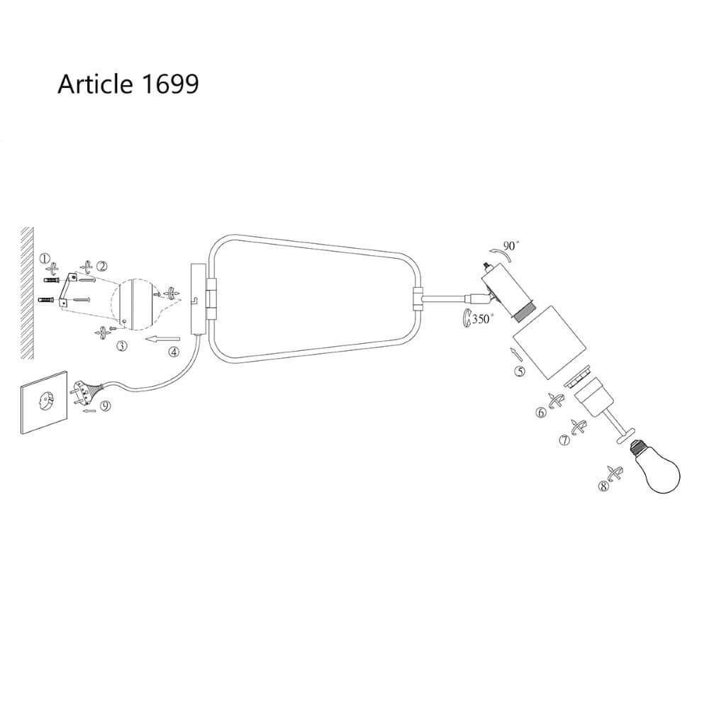 Wandlamp Fjorgard Steinhauer 8712746125092