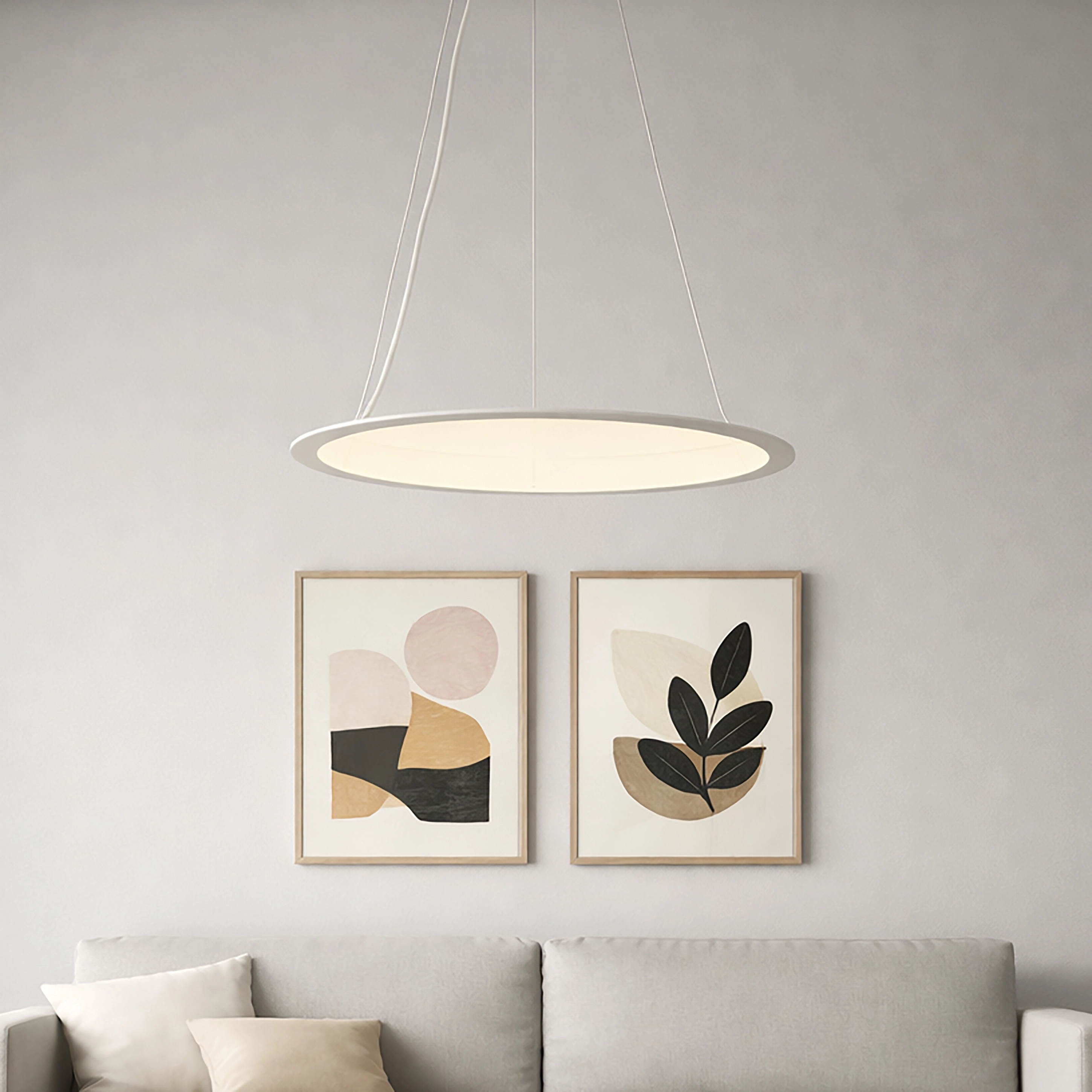 Hanglamp Vistina Ø 58cm wit Lyora 5053423272610