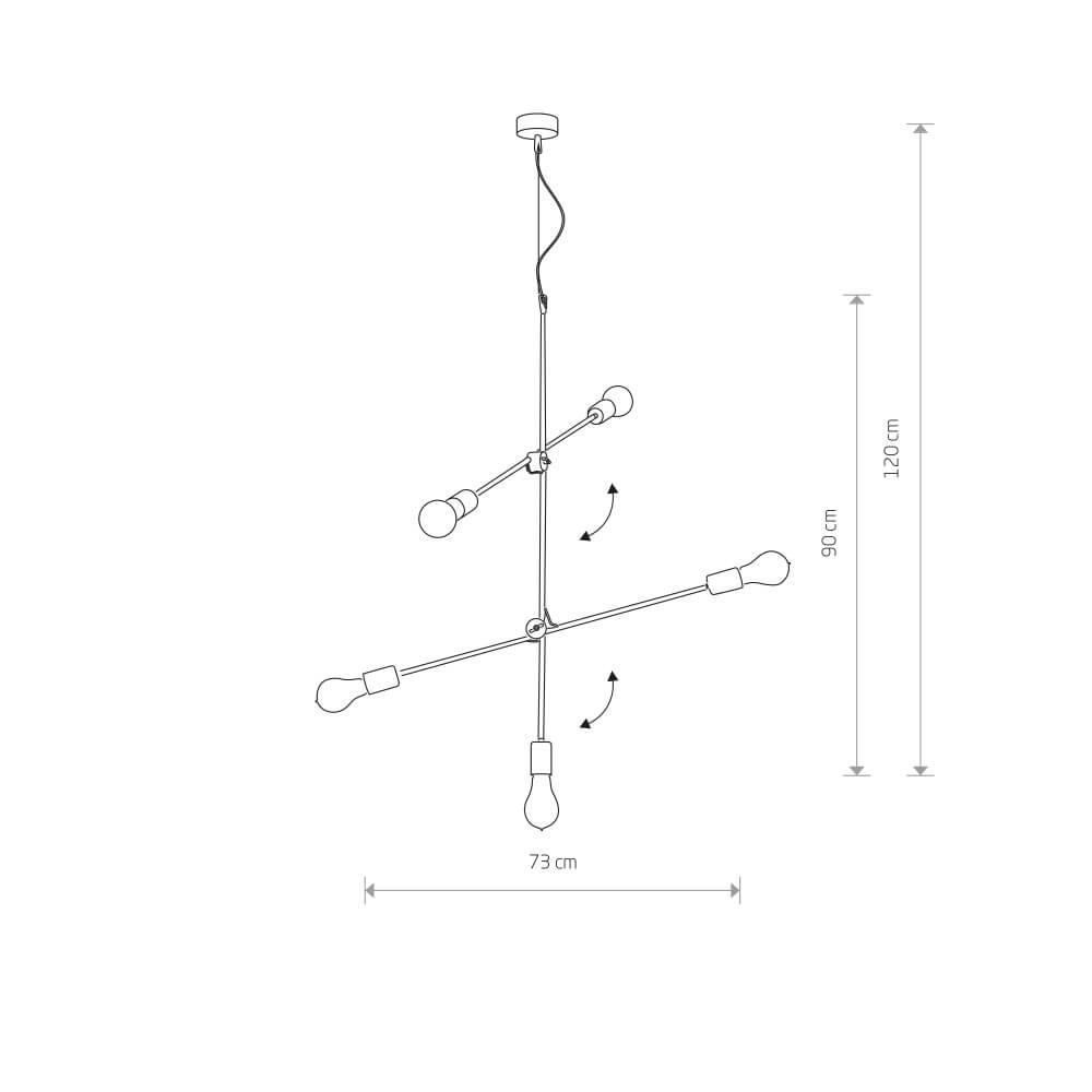 Hanglamp Sticks verstelbaar Lyora 5903139627092