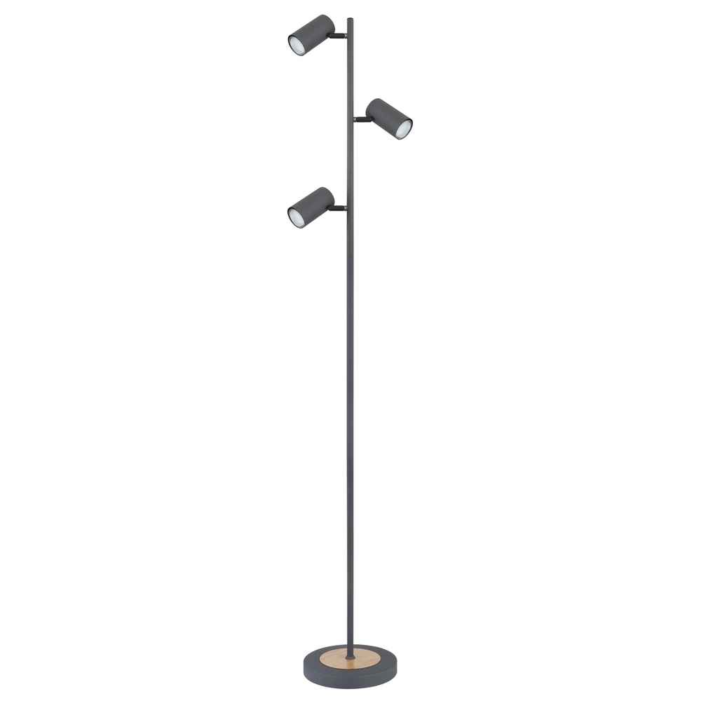 Vloerlamp 3-lichts Robby grafiet Globo 9007371425822