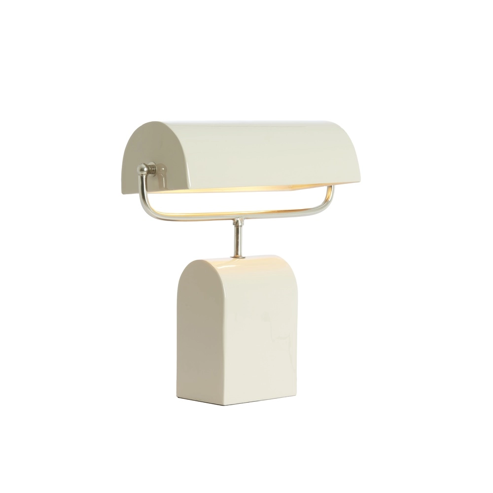 Crème bureaulamp Cardona met nikkel - 1x E27 Light & Living 8717807816254