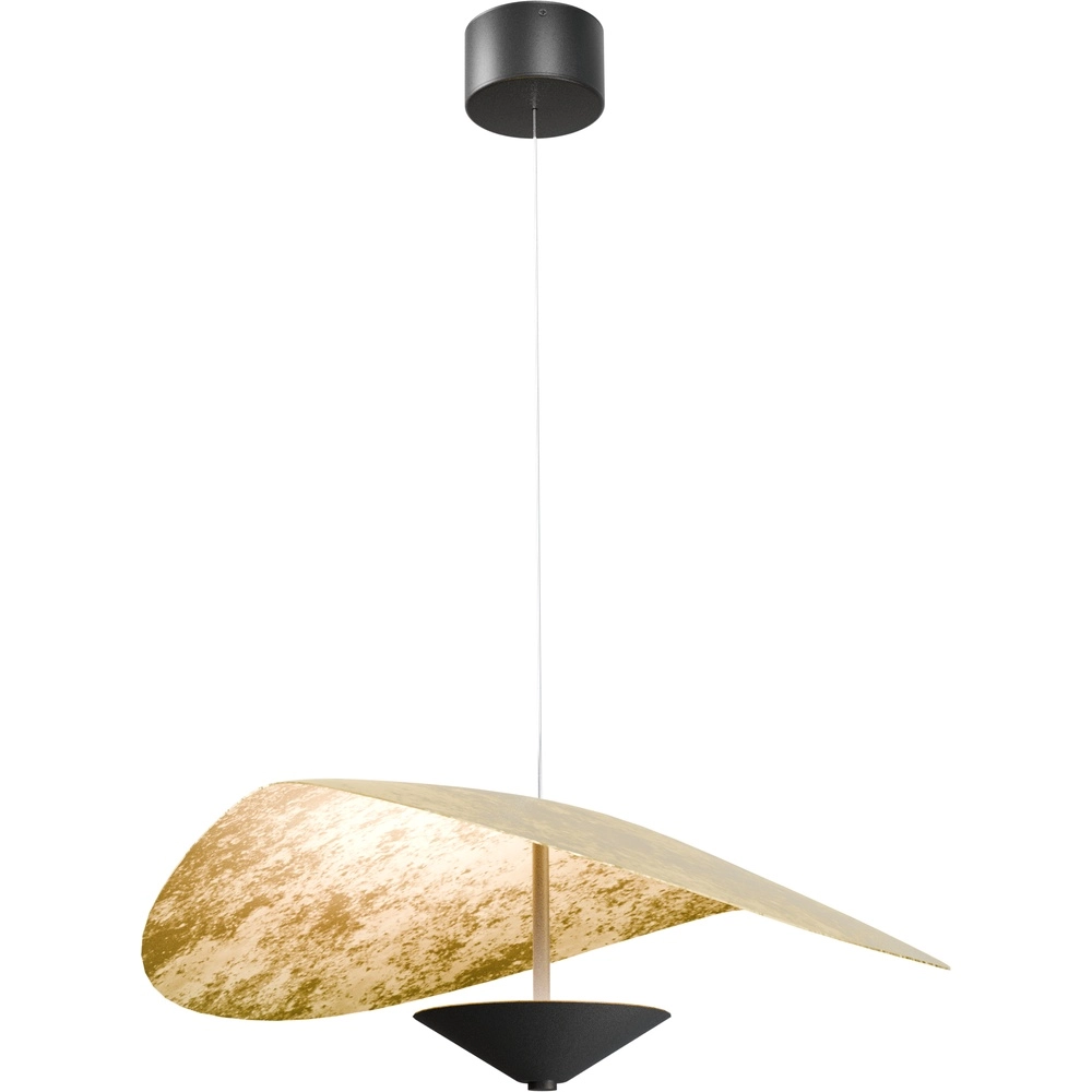 Ø 60cm led hanglamp Lente bladgoud - met katrol