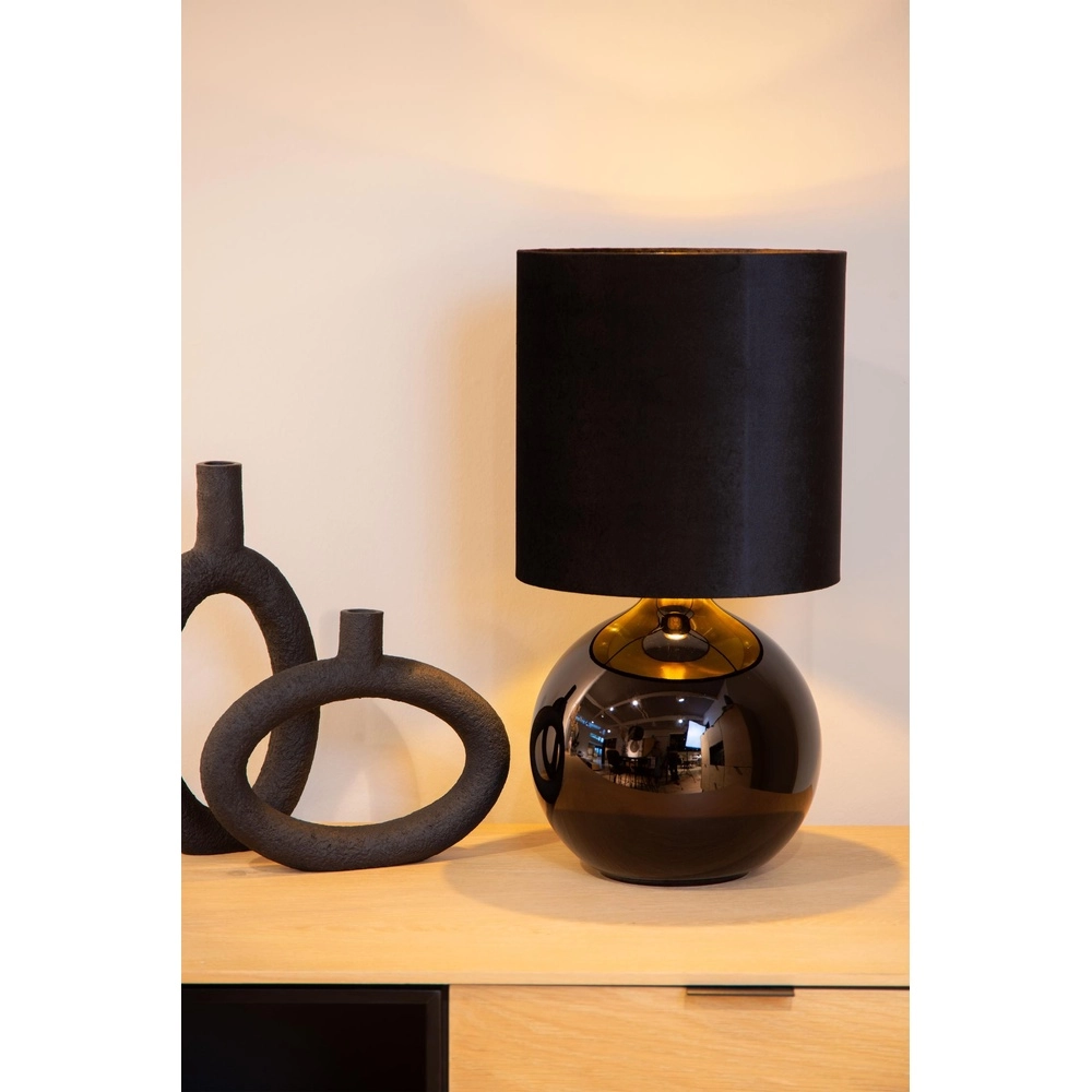 Zwarte schemerlamp Esterad Ø 24cm Lucide 5411212105936