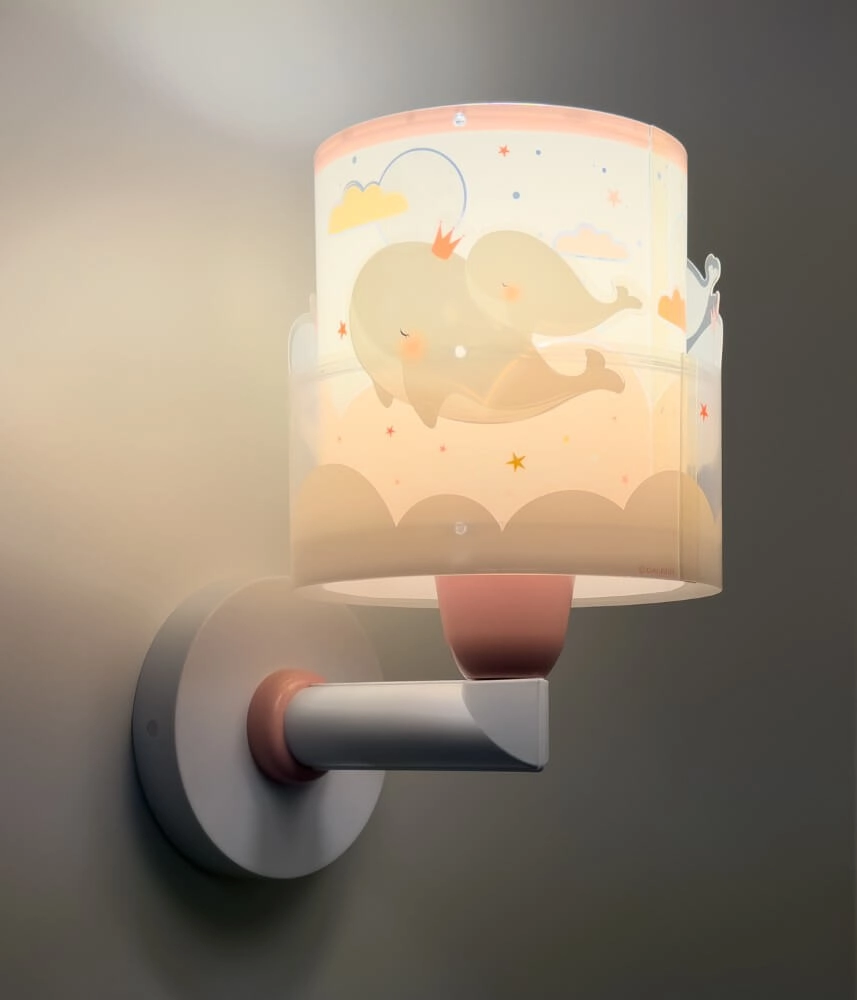 Roze wandlamp Whale Dalber 8420406611792