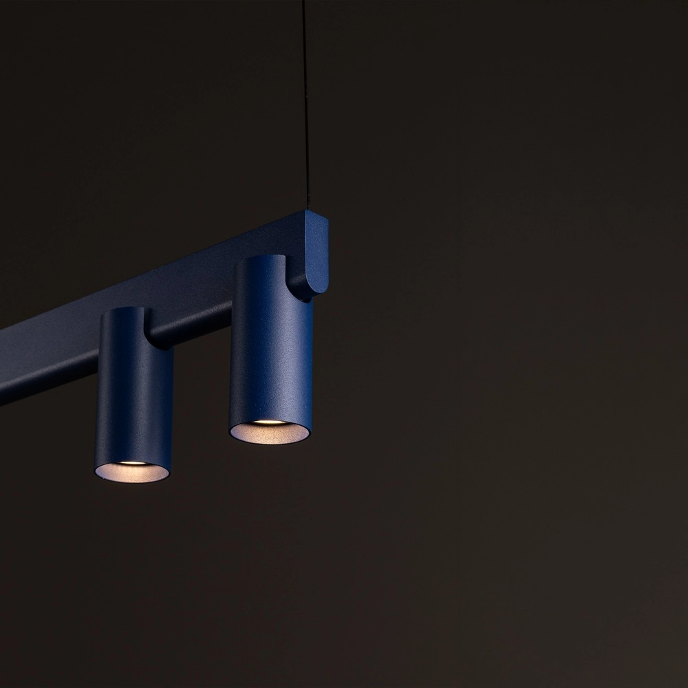 Design hanglamp Fourty 8-lichts marine blauw Lyora 5903139122900
