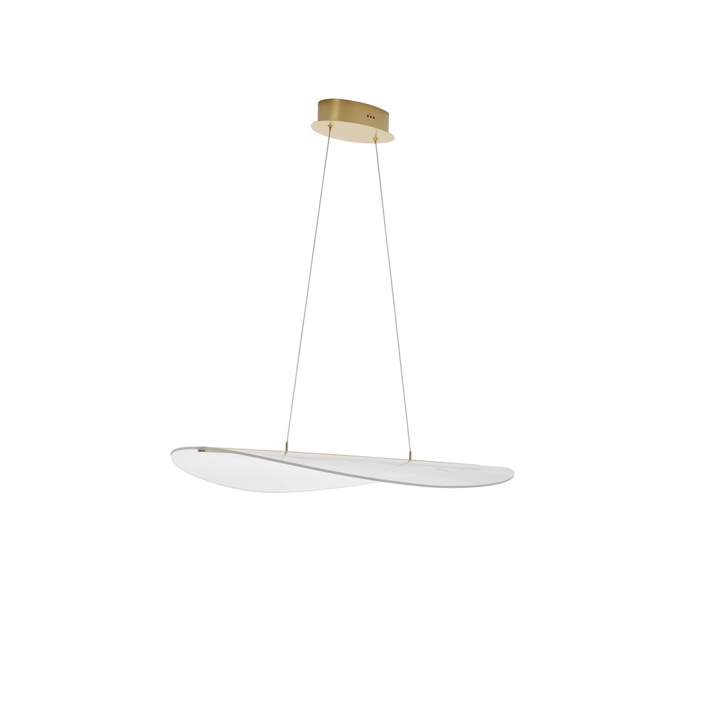 Hanglamp Agos goud met kunststof breed Lyora 5212017439413