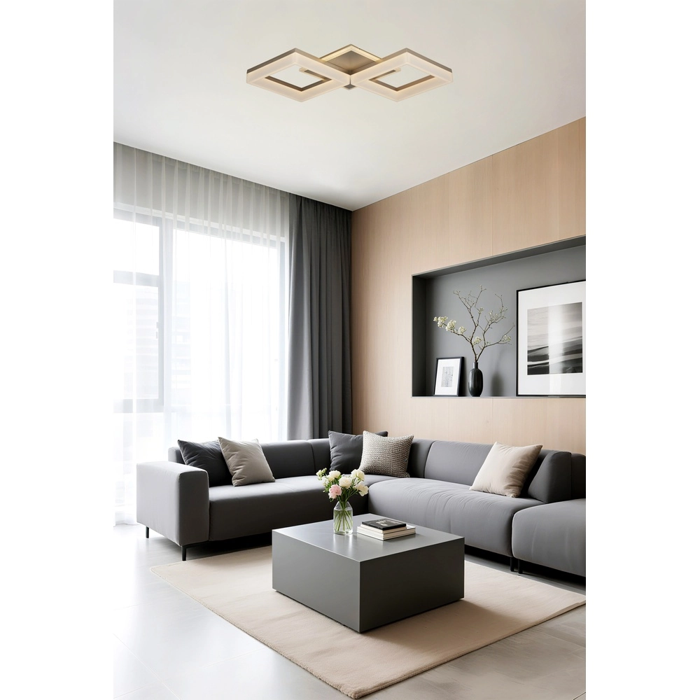 Plafondlamp Fence goud Searchlight 5053423303611