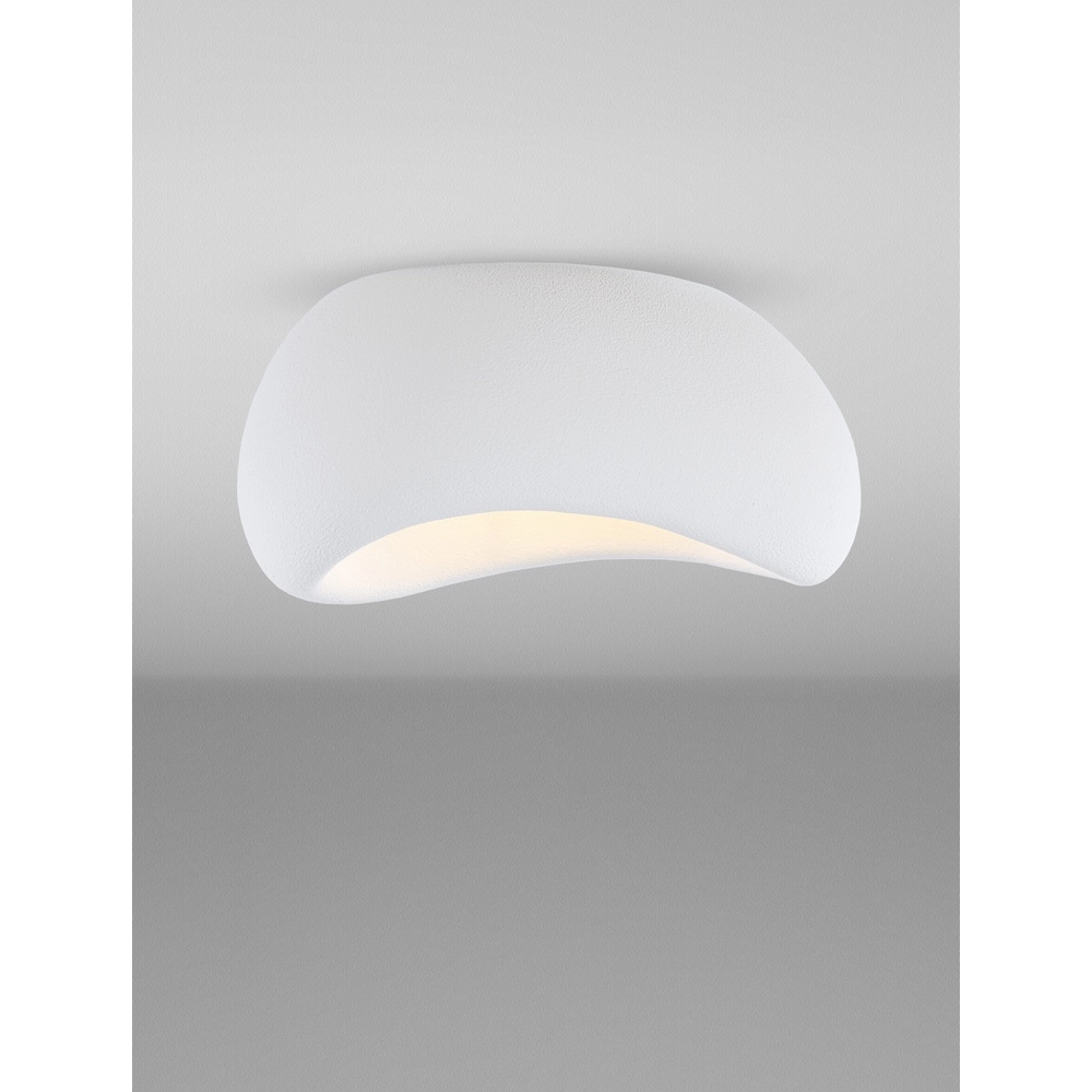 Natuurlijke plafondlamp Aere wit 60cm