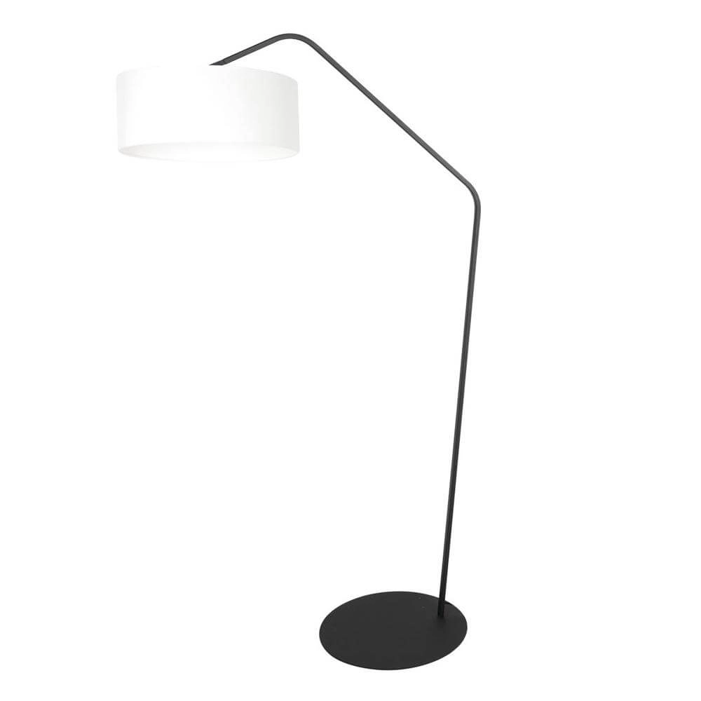Vloerlamp Zig-Zag zwart met witte kap Ø 40cm Steinhauer 8712746179187