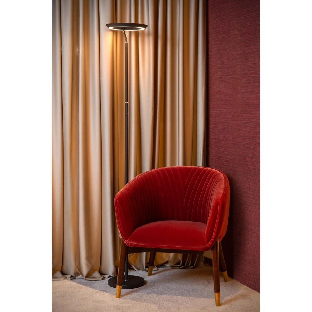 Design vloerlamp Celeste zwart Ø 28cm Lucide 5411212031938