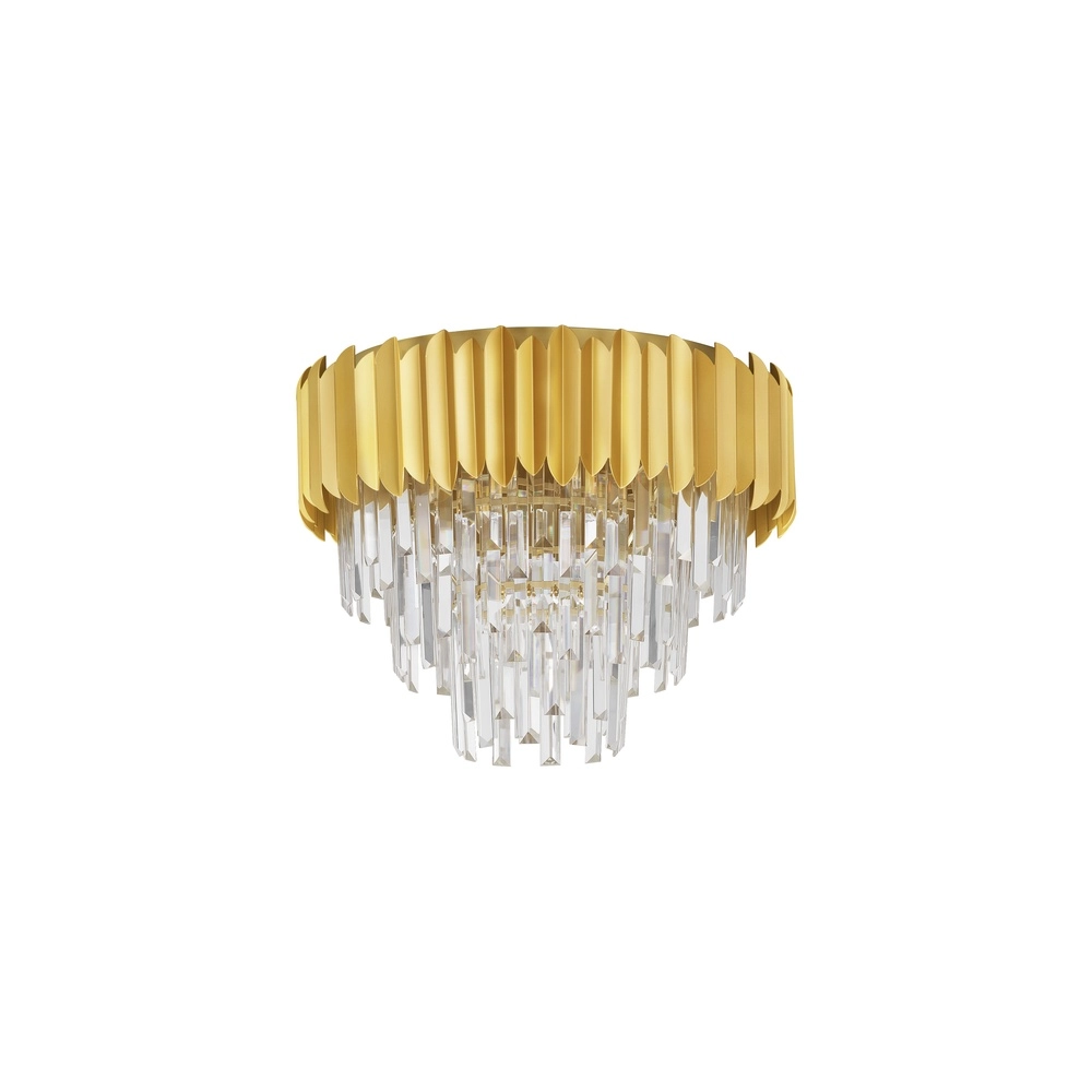 Plafondlamp Magnolia goud en kristal Ø 50cm Lyora 5212017434944