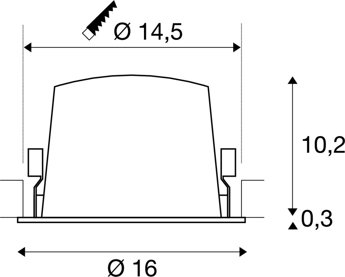 Inbouwspot Numinos XL wit/zwart 2700K - 20gr SLV 4024163308274