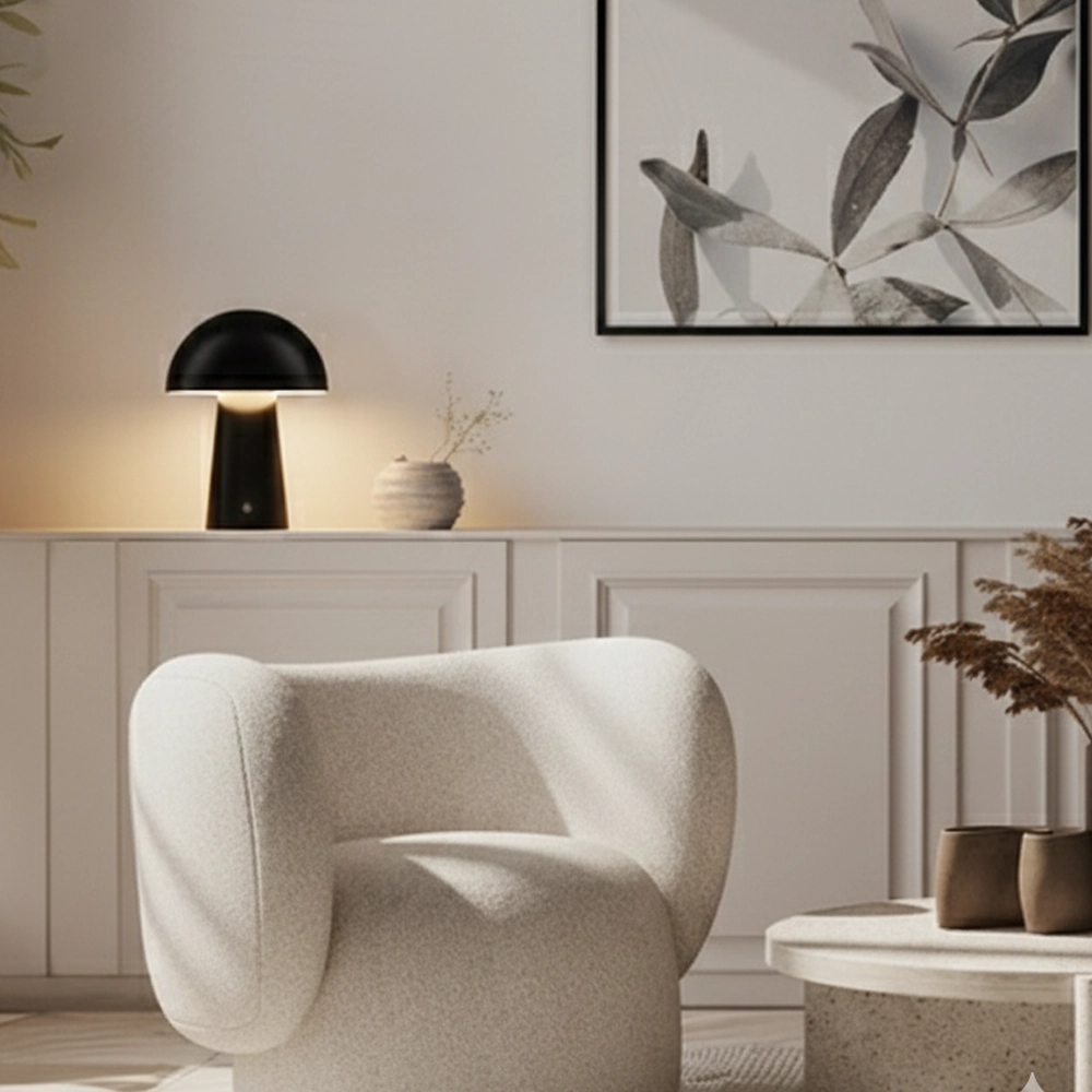 Oplaadbare tafellamp Ande zwart