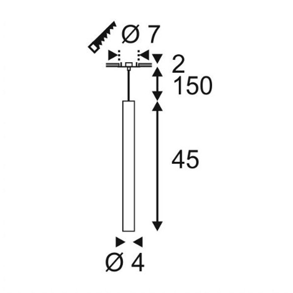 Zwarte pendel hanglamp Helia 4cm SLV 4024163172820