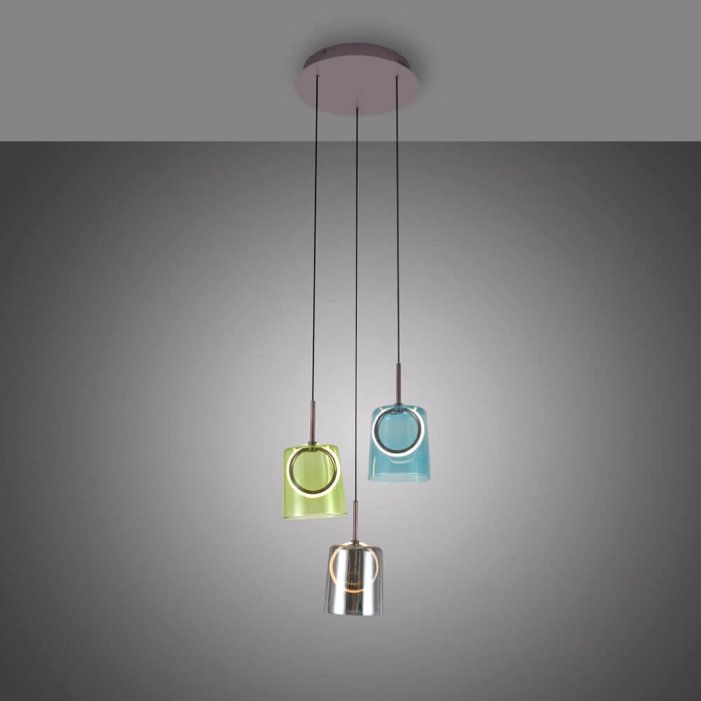 Hanglamp Zula 3-lichts rond Paul Neuhaus 4012248383636