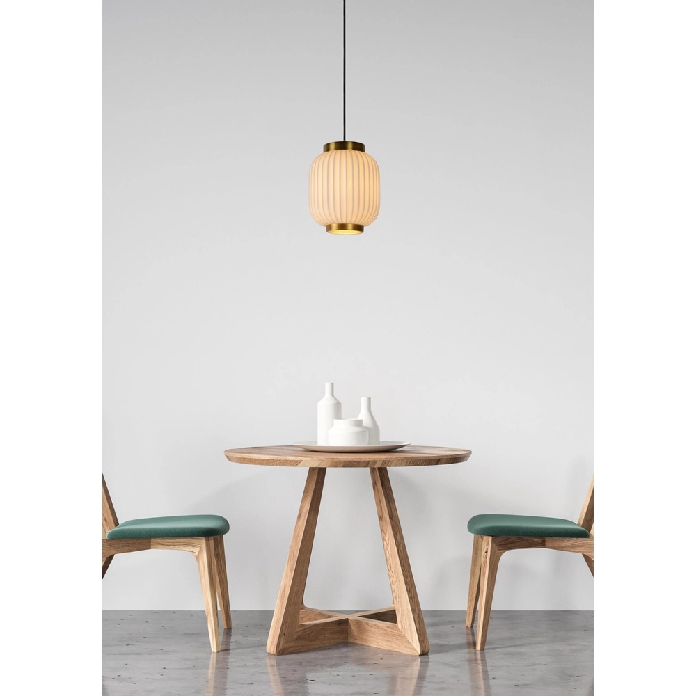 Design hanglamp Gosse goud met wit Lucide 5411212134141