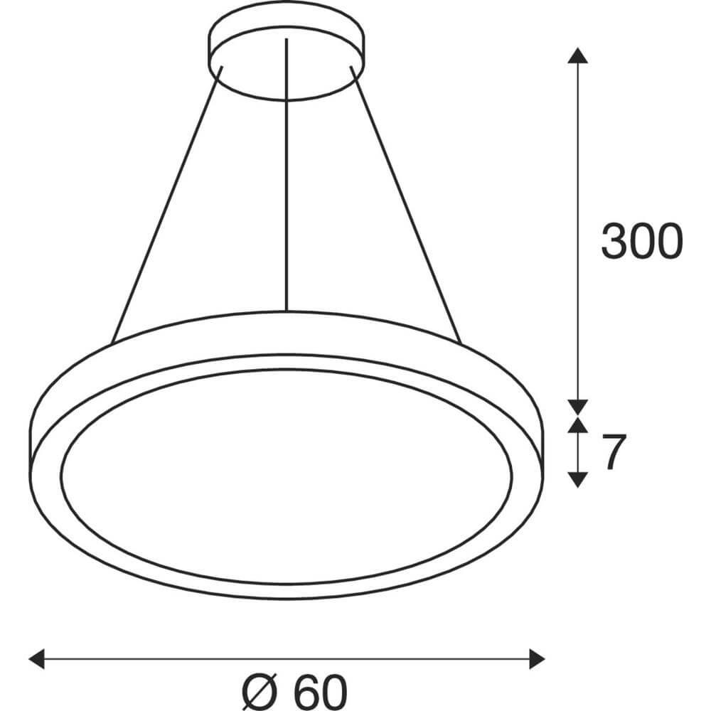 Witte hanglamp Medo Ring 60 Ø 60cm SLV 4024163298070