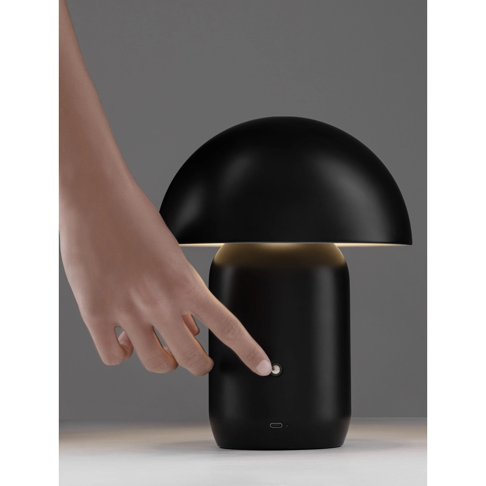 Design tafellamp Pois oplaadbaar zwart Lyora 5212017472083