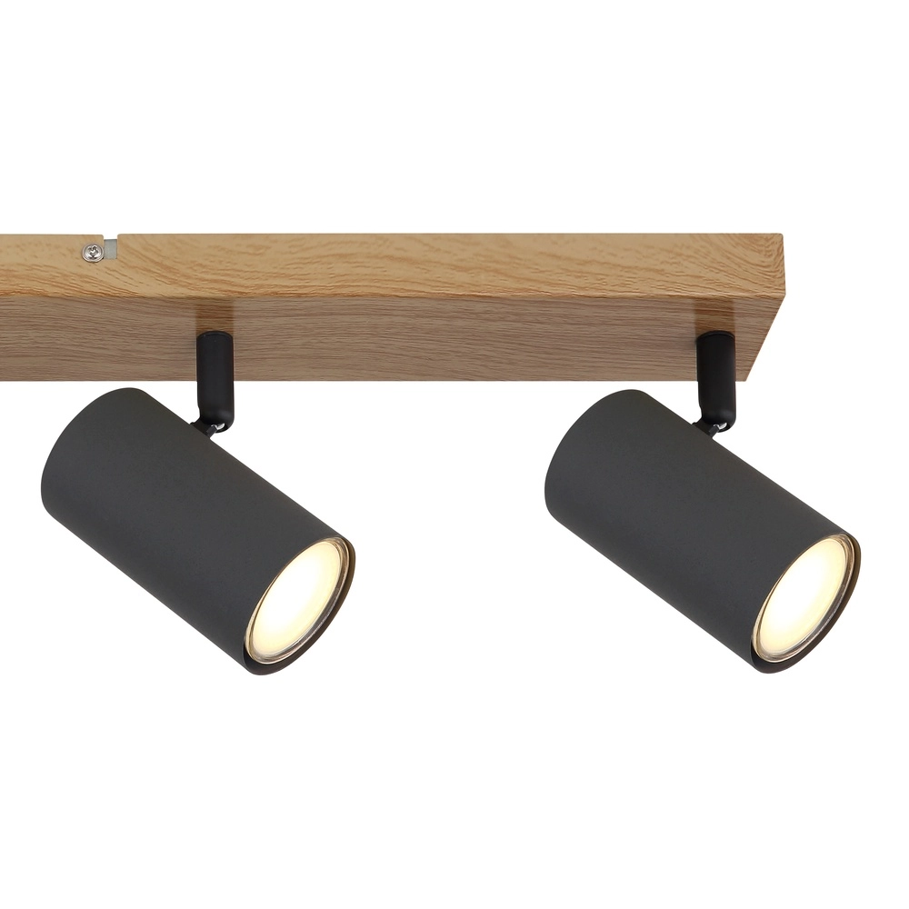 Plafondlamp 4-lichts Robby hout Globo 9007371439539