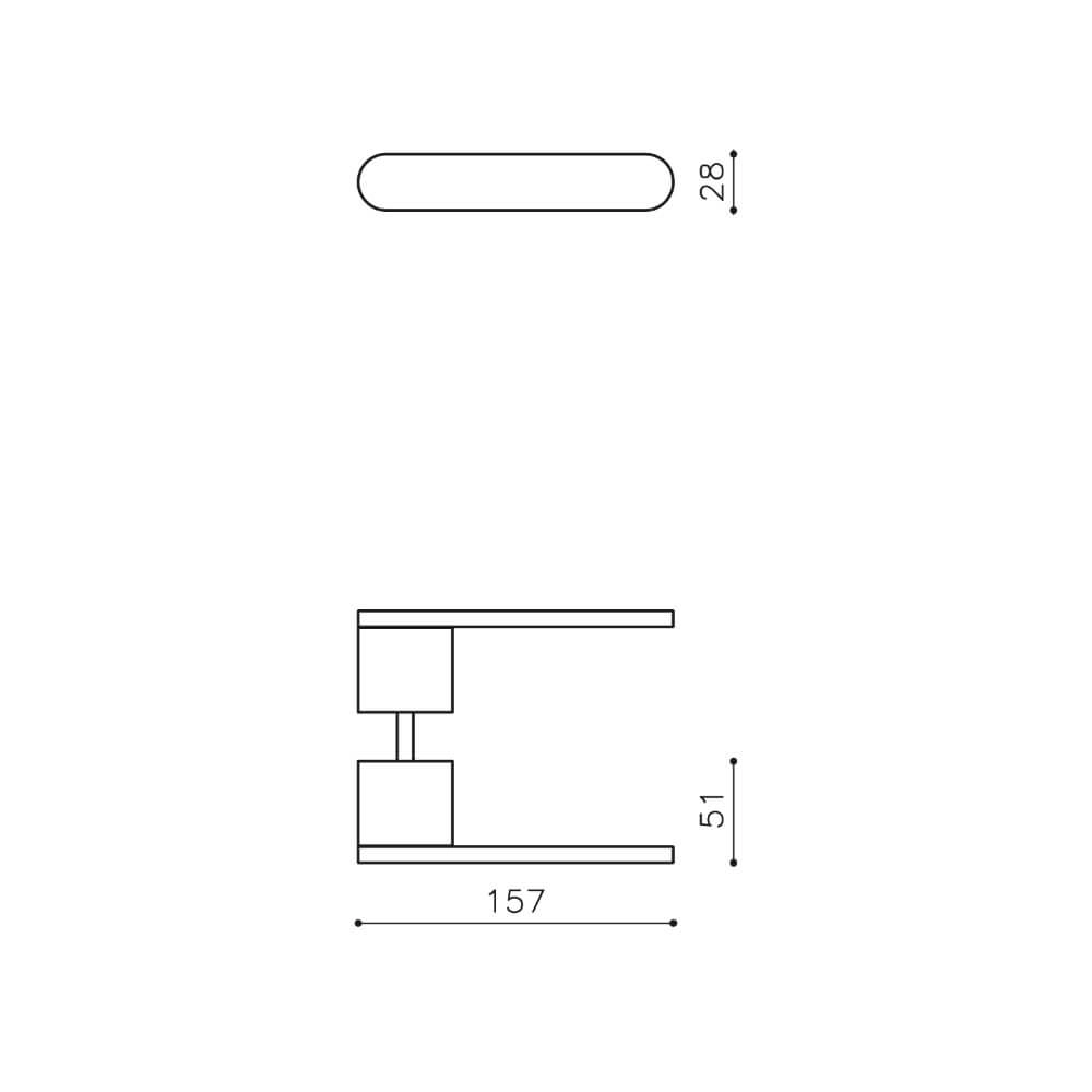 Design deurklink Radial antraciet Olivari 8714186478172