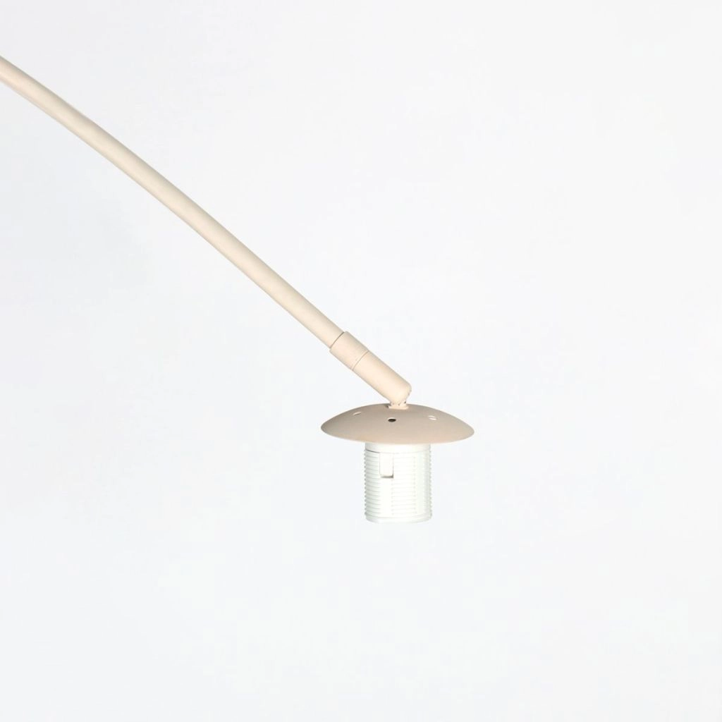 Booglamp zandbruin Silva Alba met witte kap Ø60cm Steinhauer 8712746185720