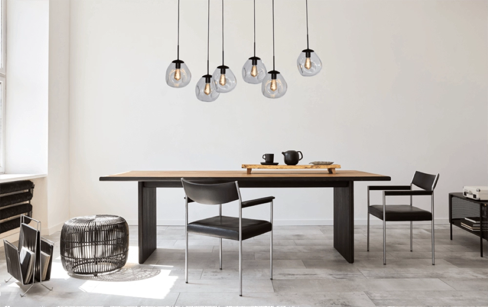 Hanglamp Lava 6x helder glas Ø 24cm Masterlight 8718121286181