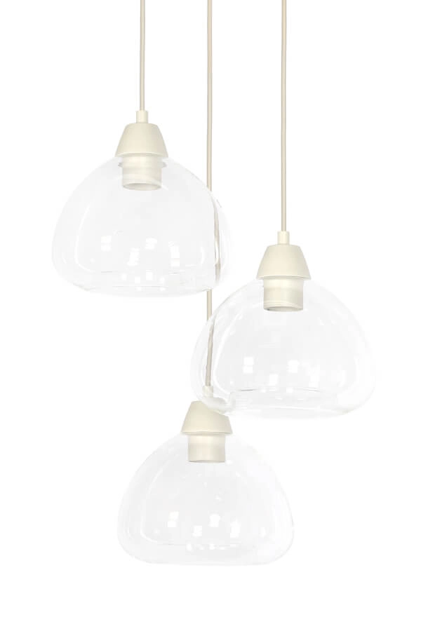 3-lichts hanglamp Bisho crème design Ø 30cm Light & Living 8717807743307