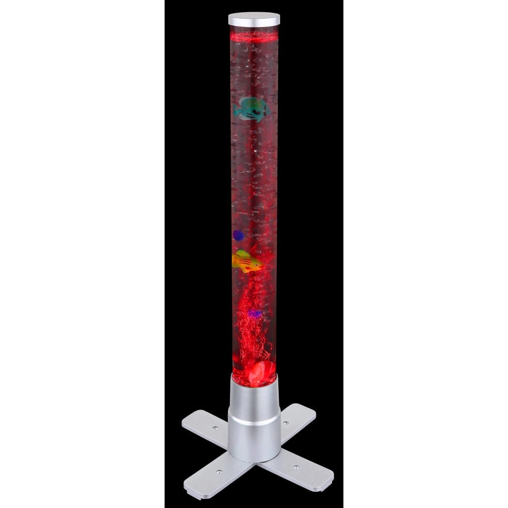 Bubbel vloerlamp Mendoza zilvergrijs met visjes Globo 9007371442683