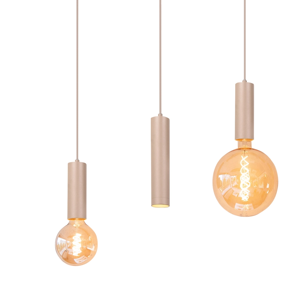 Design hanglamp Locarno 5-lichts zand bruin Highlight 8718379051258