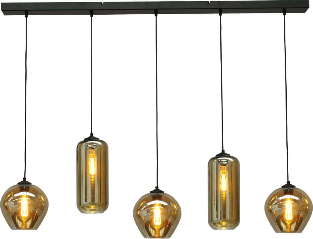 Glazen eetkamer hanglamp Quinto 5