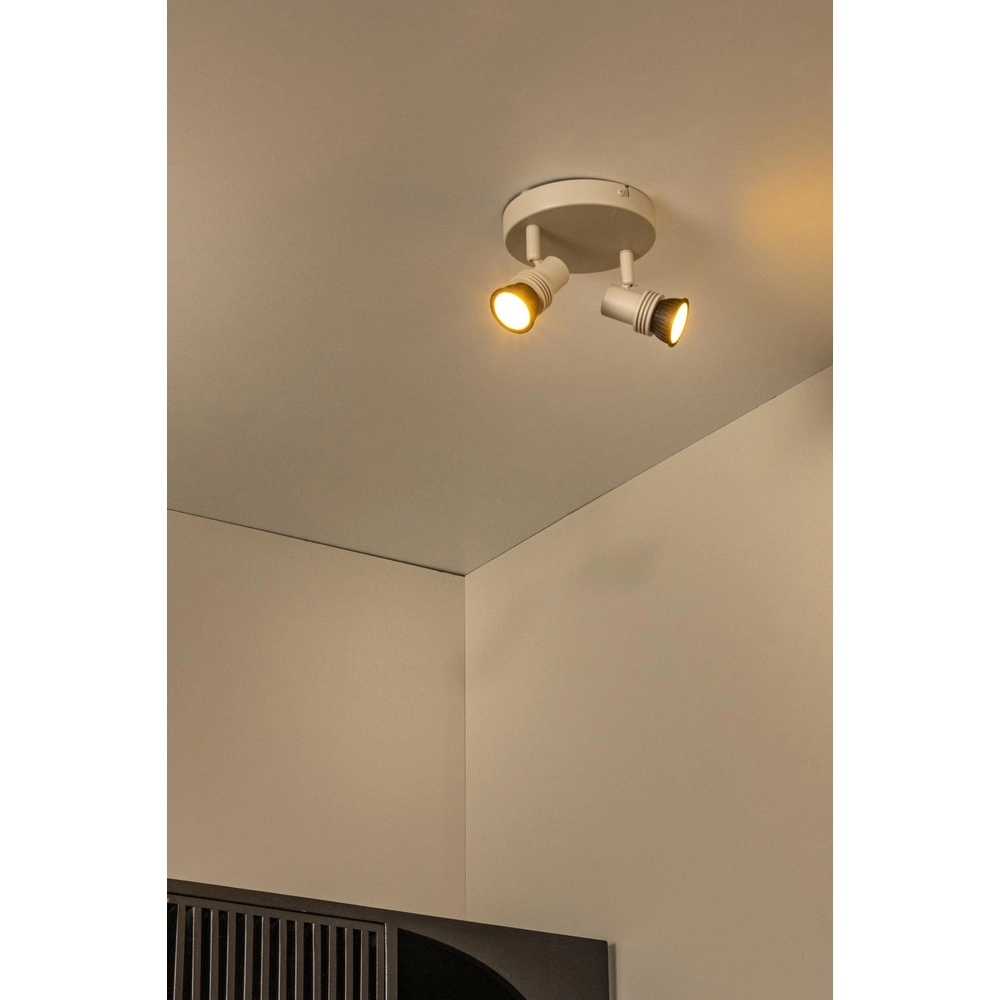 Plafondspot Kianti 2-lichts zand bruin Lucide 5411212531124