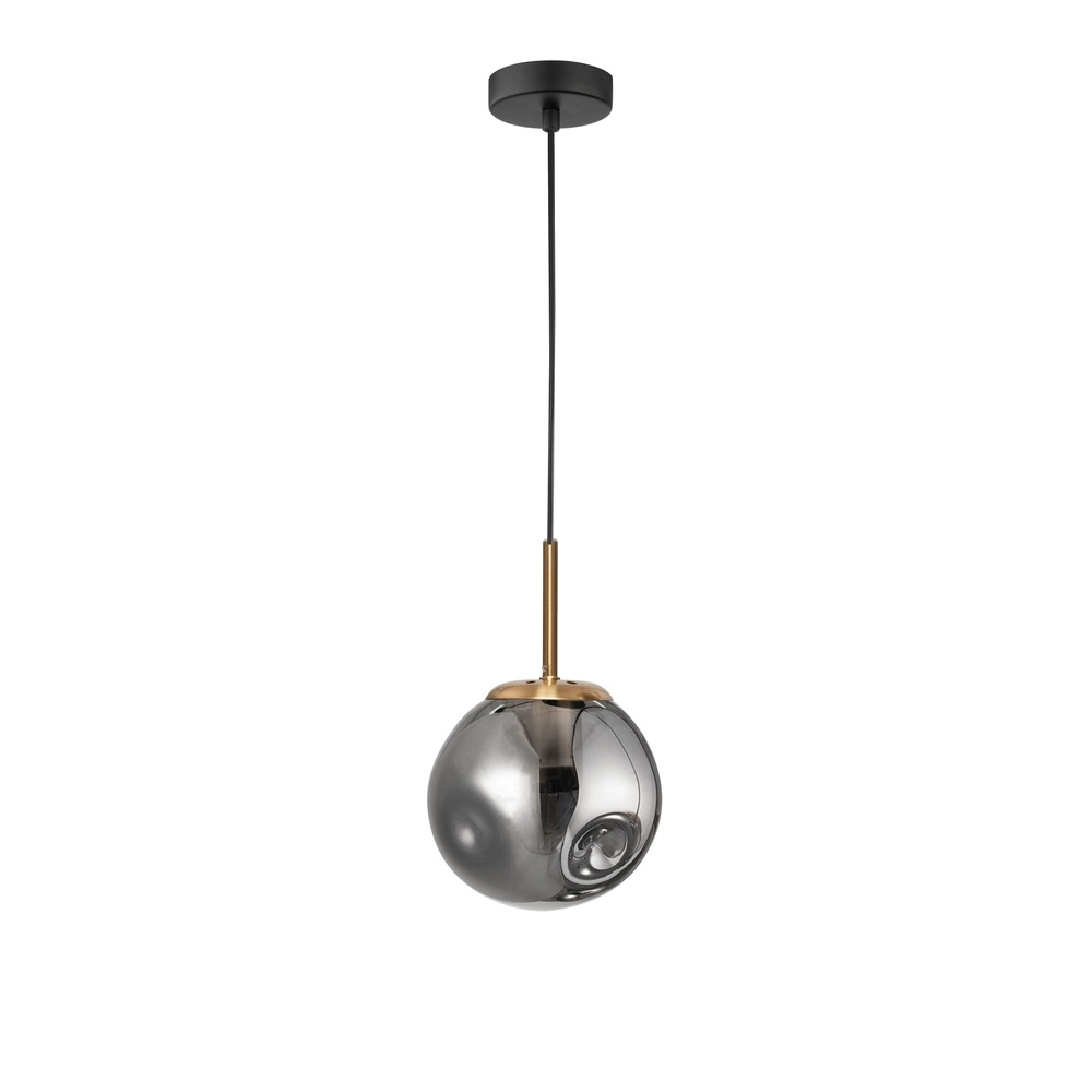Hanglamp Spada enkel grijs met goud Lyora 5212017420961