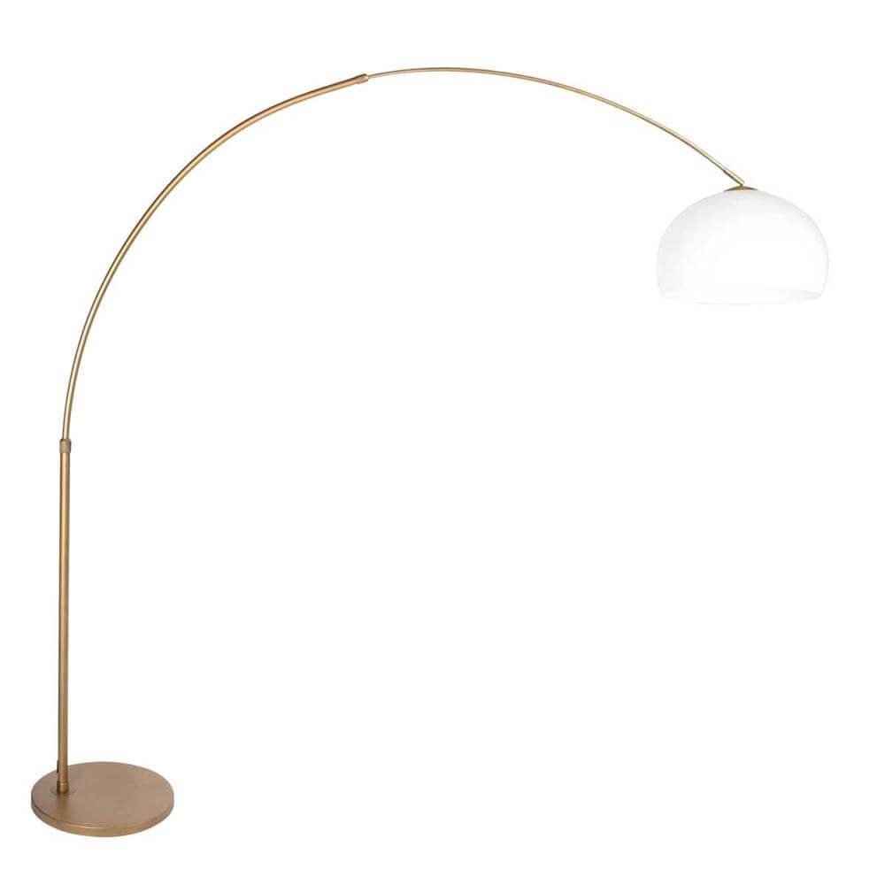 Booglamp Sparkled Light brons met bol witte kap