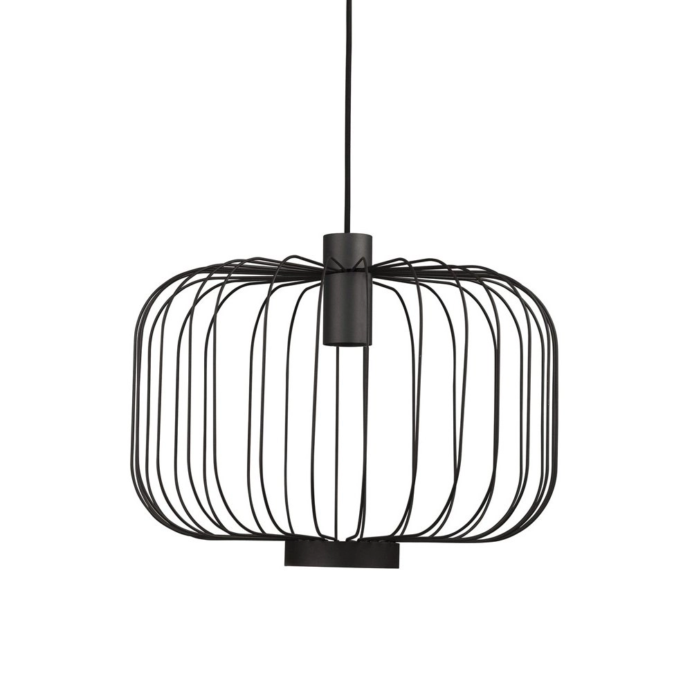 Zwarte draadlamp Allan Ø 48cm Lyora 5903139694193