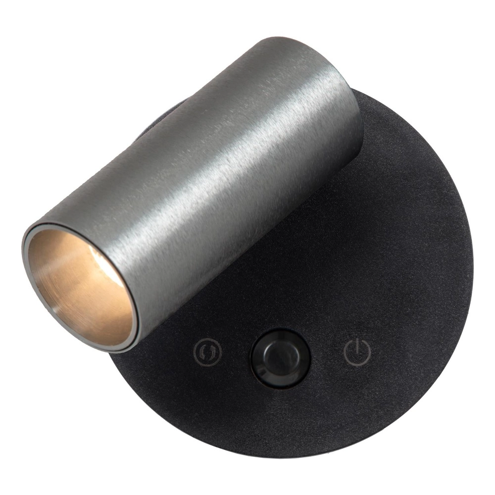 Oplaadbare wandlamp met sensor Toni magnetisch metaalgrijs Lucide 5411212290564