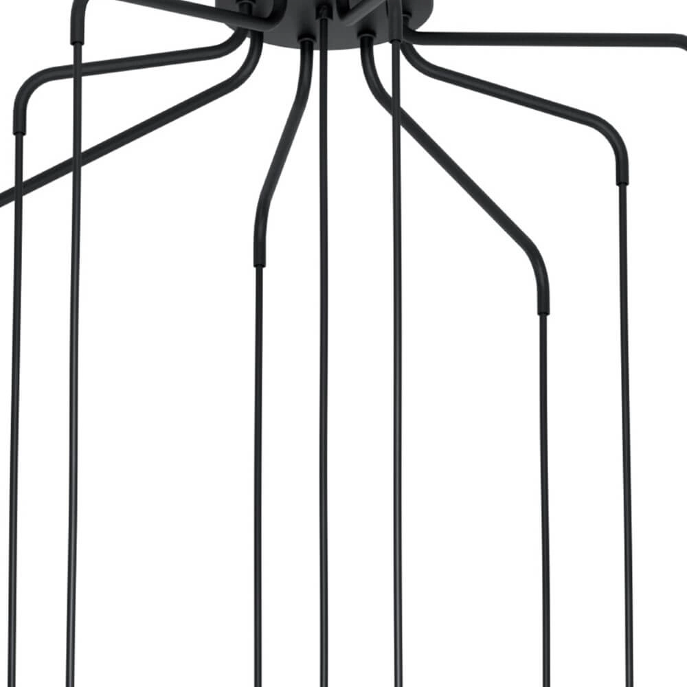 Zwarte hanglamp Bernabetta met wit glas Stars of Light 9002759397388