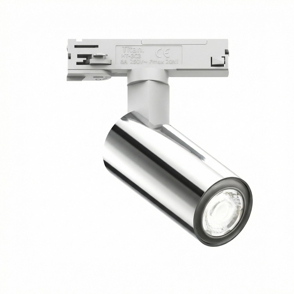 1-fase railspot Tevo Mini wit met chroom