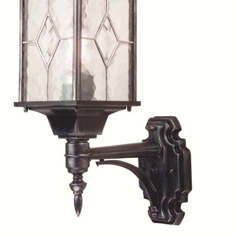 Klassieke buitenlamp Wexford Up zwart zilver Franssen 5024005432500
