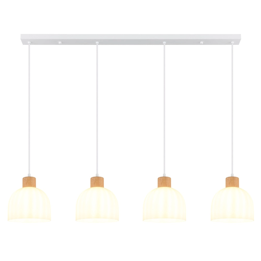 4-lichts hanglamp Swanson wit Globo 9007371581009