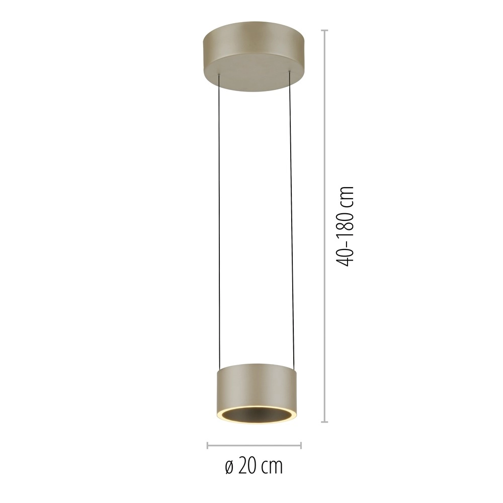 Design led hanglamp Pure Clipse Bronce Paul Neuhaus 4012248396308