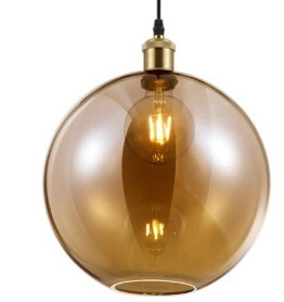 Ø 30cm bollamp Dino met amber glas Trio 4017807466003