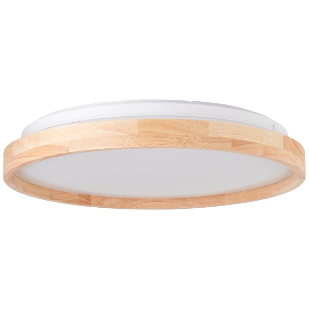 Plafondlamp Alson Ø 39,5cm wit met hout Brilliant 4004353411335