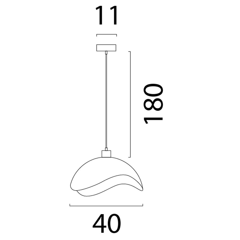 Design hanglamp Volta Ø40cm - golvend - cacao Masterlight 8718121395609