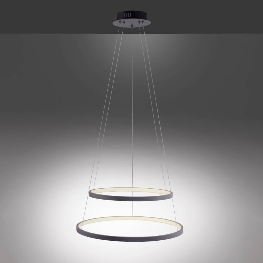 Ronde hanglamp Circle antraciet Just Light 4043689960353
